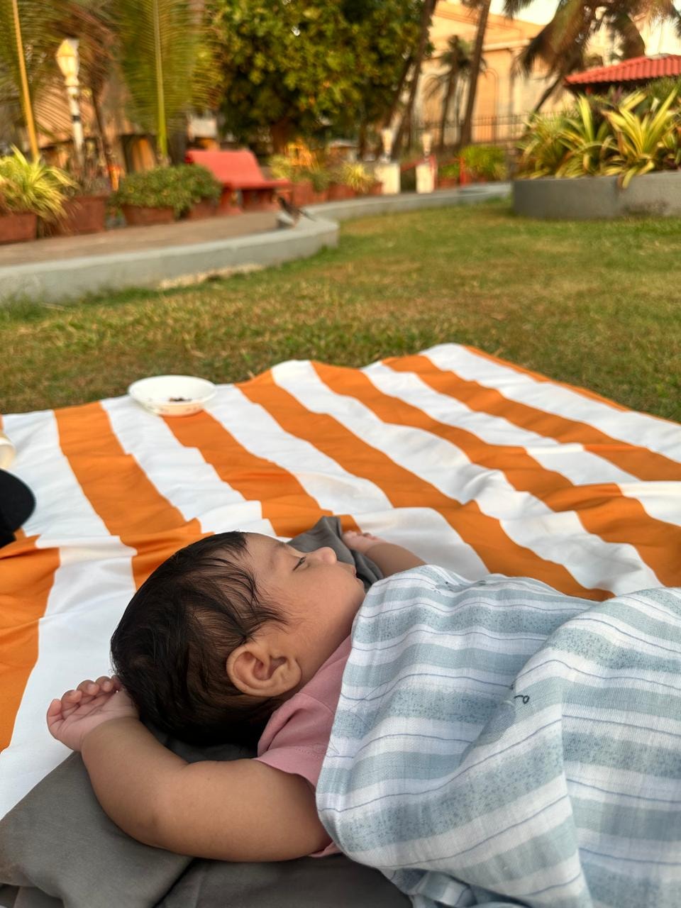 First time outdoors. She approved.